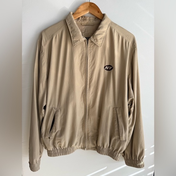 Bobby Jones Other - Bobby Jones water resistant silk bomber jacket with Jets embroidery•Men’s medium